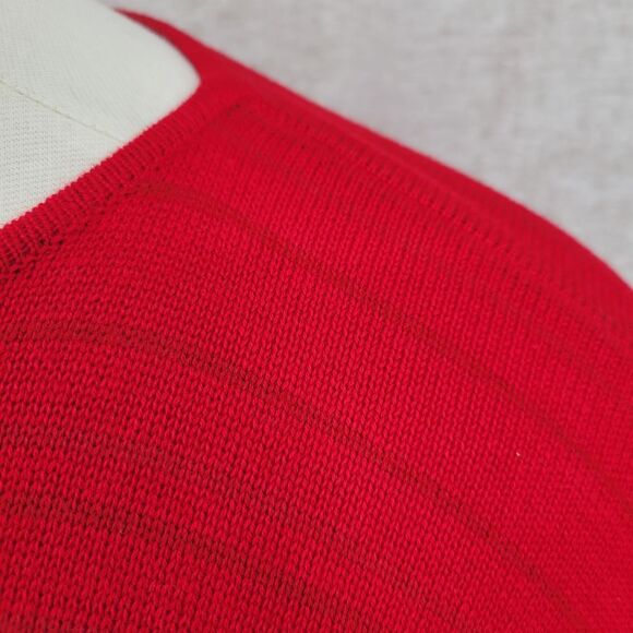 Jones New York Red Striped Women's Poncho - Picture 5 of 11